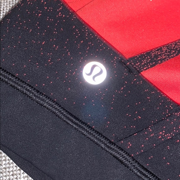 Black and Red Lululemon Sports Bra - Picture 3 of 5
